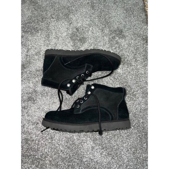 Ugg Lace Up Boots Women's 8‎ in Black - Picture 3 of 6